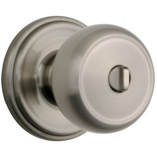Brinks Home Security Push Pull Rotate Satin Nickel Round Turn Lock Residential Privacy Door Knob
