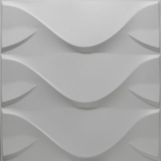 threeDwall 0.1 in x 1 ft 7.56 in x 1 ft 7.56 in Off White Hardboard Wall Panel