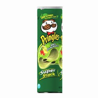 Pringles Potato Crisps Super Stack, Spicy Guacamole, 6.38 Ounce Tubes (Pack of 14)  Potato Chips  Grocery & Gourmet Food