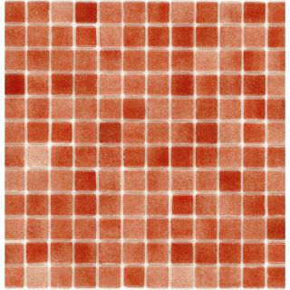Elida Ceramica Recycled Red Ice Glass Mosaic Square Indoor/Outdoor Wall Tile (Common 12 in x 12 in; Actual 12.5 in x 12.5 in)