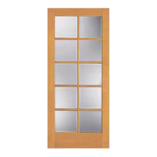 ReliaBilt 36 in x 80 in 10 Lite French Pine Solid Core Non Bored Interior Slab Door