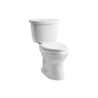 KOHLER Cimarron White 1.28 GPF (4.85 LPF) 12 in Rough In WaterSense Elongated 2 Piece Comfort Height Toilet