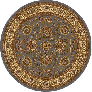 Home Dynamix Brussels 7 ft 10 in x 7 ft 10 in Round Blue Floral Area Rug