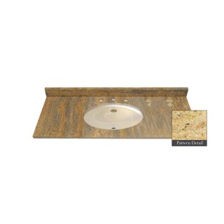 Jackson Stoneworks Premium 49 in W x 22.5 in D Kashmir Gold Granite Undermount Single Sink Bathroom Vanity Top