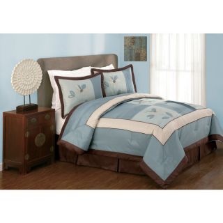 Modern Heirloom Samantha 4 Piece Blue Queen Comforter Set
