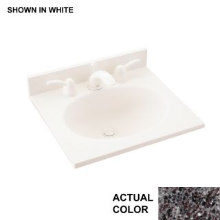 Swanstone Ellipse 19 in W x 17 in D Purple Sage Composite Integral Single Sink Bathroom Vanity Top