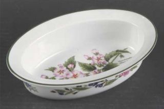 Royal Worcester Worcester Herbs Green Trim 7 Oval Pie Baker, Fine China Dinnerw