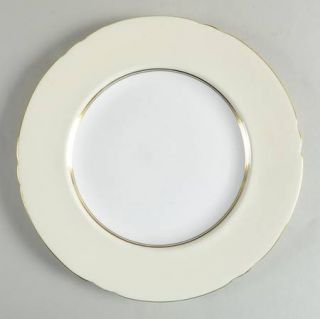Shelley 13750 Dinner Plate, Fine China Dinnerware   Cream Rim,White Center,Gold