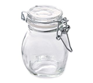 American Metalcraft 3.5 oz Mini Mason Jar with Hinged Lid   Glass
