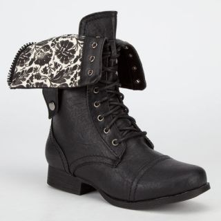 Jetta Womens Military Boots Black In Sizes 8, 9, 8.5, 7.5, 6, 10, 6