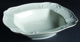 Rosenthal   Continental Gold Band (Sanssouci, Ivory) 11 Square Vegetable Bowl,