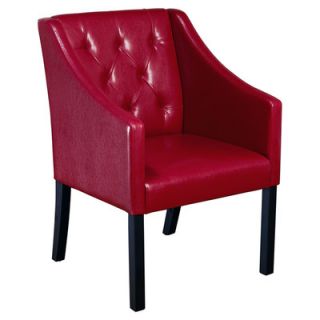 TMS Tufted Guest Arm Chair 60418 Color Red Wine