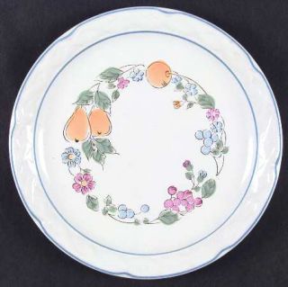 Vina Fera Vina Fera Dinner Plate, Fine China Dinnerware   Fruit/Flower Inner Rin
