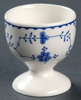 Masons Denmark Blue Single Egg Cup, Fine China Dinnerware   Blue Floral & Lines