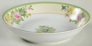 Celebrate Ceb14 Fruit/Dessert (Sauce) Bowl, Fine China Dinnerware   Green Band,F