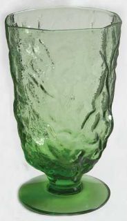 Seneca Driftwood Apple Green Water Goblet   Stem #1980, Apple Green, Crinkle Des