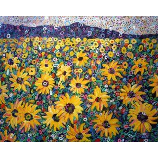 Art Sunflower Field  Acrylic  Marcio Daz