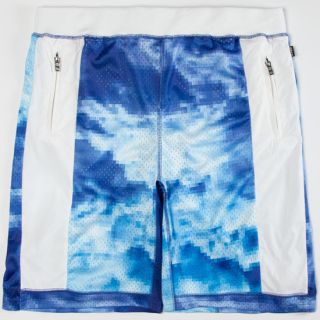 Digital Cloud Mens Mesh Shorts Blue In Sizes Xx Large, Large, X Large
