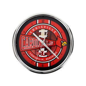 Louisville Cardinals Chrome Clock