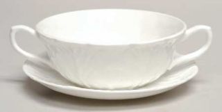 Wedgwood Countryware Flat Cream Soup Bowl & Saucer Set, Fine China Dinnerware  
