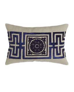 Pillow with Beaded Center Medallion, 15 x 21