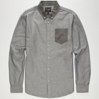 Ringleader Mens Oxford Shirt Charcoal In Sizes Large, Xx Large, X Larg