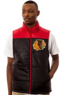 Mitchell & Ness Chicago Blackhawks Free Agent Vest Large Black at  Mens Clothing store Down Outerwear Vests