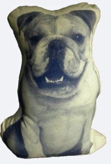 English Bulldog Dog Shaped Screened Puffy Cotton Pillow   Throw Pillows