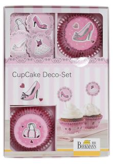 Birkmann   CUP CAKE DECO SET   Cake tin   pink