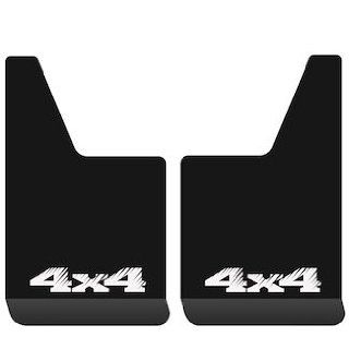 Proven Design CT4X4016 Contour Series 19" x 12" Mud Flaps with 4 X 4 Logo in Grey Automotive