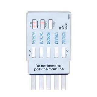 5 Panel Urine Dip Instant Drug Test   AMP, COC, BZO, OPI, and THC. (10 Tests) Health & Personal Care