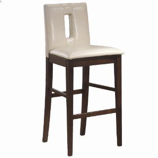 Set of 2 29" Parson Chair Style Bar Stools with Keyhole Back   Barstools With Backs