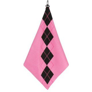 Beejo's Hot Pink Argyle Terry Microfiber Golf Towel Women's Golf Gift Ideas  Sports & Outdoors