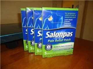 Salonpas Pain Relief Patch Ultra Thin 5 Count (Pack of 12) Health & Personal Care