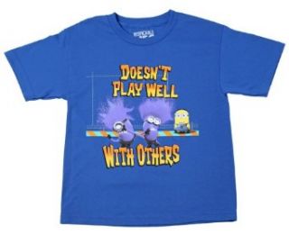 Despicable Me   Doesn't Play Well Minion   Youth T Shirt Clothing
