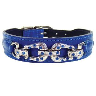 Hartman & Rose After Eight Dog Collar, 10 to 12 Inch, Cobalt Blue  Pet Collars 