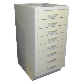 LabDesign 7006 18 Steel Standing Height Base Cabinet with Eight 3 5/8" Drawers, 18" Width x 35 3/4" Height x 22 1/2" Depth Science Lab Cabinets