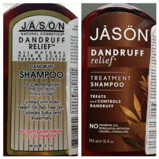 JASON Natural Cosmetics Dandruff Relief Shampoo, Rosemary, Olive and Jojoba, 12 Ounces  Hair Shampoos  Beauty