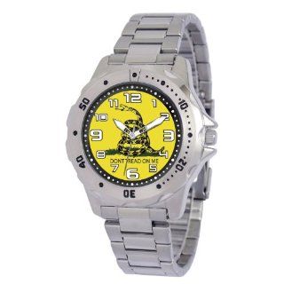 Ewatchfactory Men's 56255C "Don't Tread On Me" Silvertone Bracelet Watch Watches