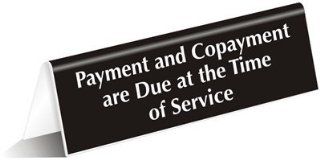 Payment Due At Time Of Service Sign, 6" x 2"  Yard Signs  Patio, Lawn & Garden
