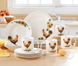 Rooster Dinnerware by Collections Etc Kitchen & Dining