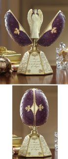 Collections Etc   Amazing Grace Musical Angel Collectible Egg   Faberge Eggs
