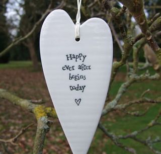 'happy ever after' porcelain heart by home & glory