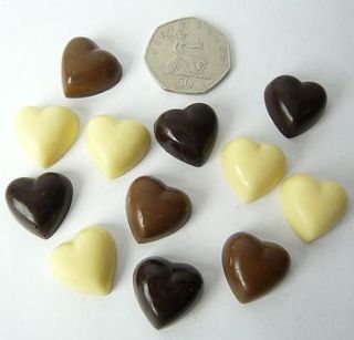 100 mini chocolate hearts by chocolate by cocoapod chocolate