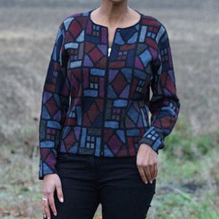 alpaca art deco intarsia cardigan by absolutely alpaca