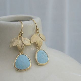 'fallen leaf' earrings by evy designs