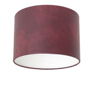 dark red leather effect lampshade by quirk