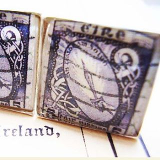 irish stamp cufflinks by sophie hutchinson designs