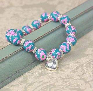 girl's daisy floral bead bracelet by lisa angel