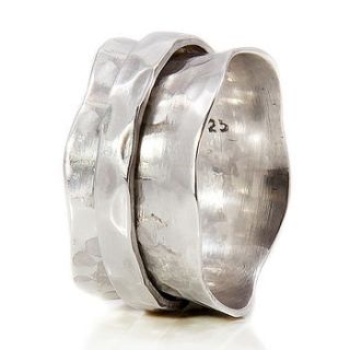 handmade sterling silver spinning ring by charlotte's web